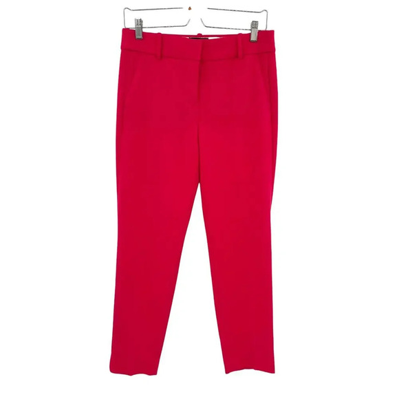 J. Crew Cameron Slim Cropped Pant in Four-Season Stretch Bright Rose Pink Size 4 - Picture 2 of 14